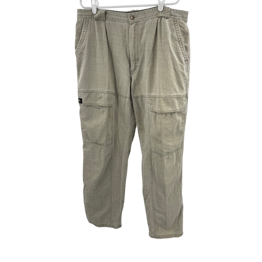 Bugle Boy Khaki relaxed Cargo Pants 40 men’s cotton 90s Y2K casual neutral VTG